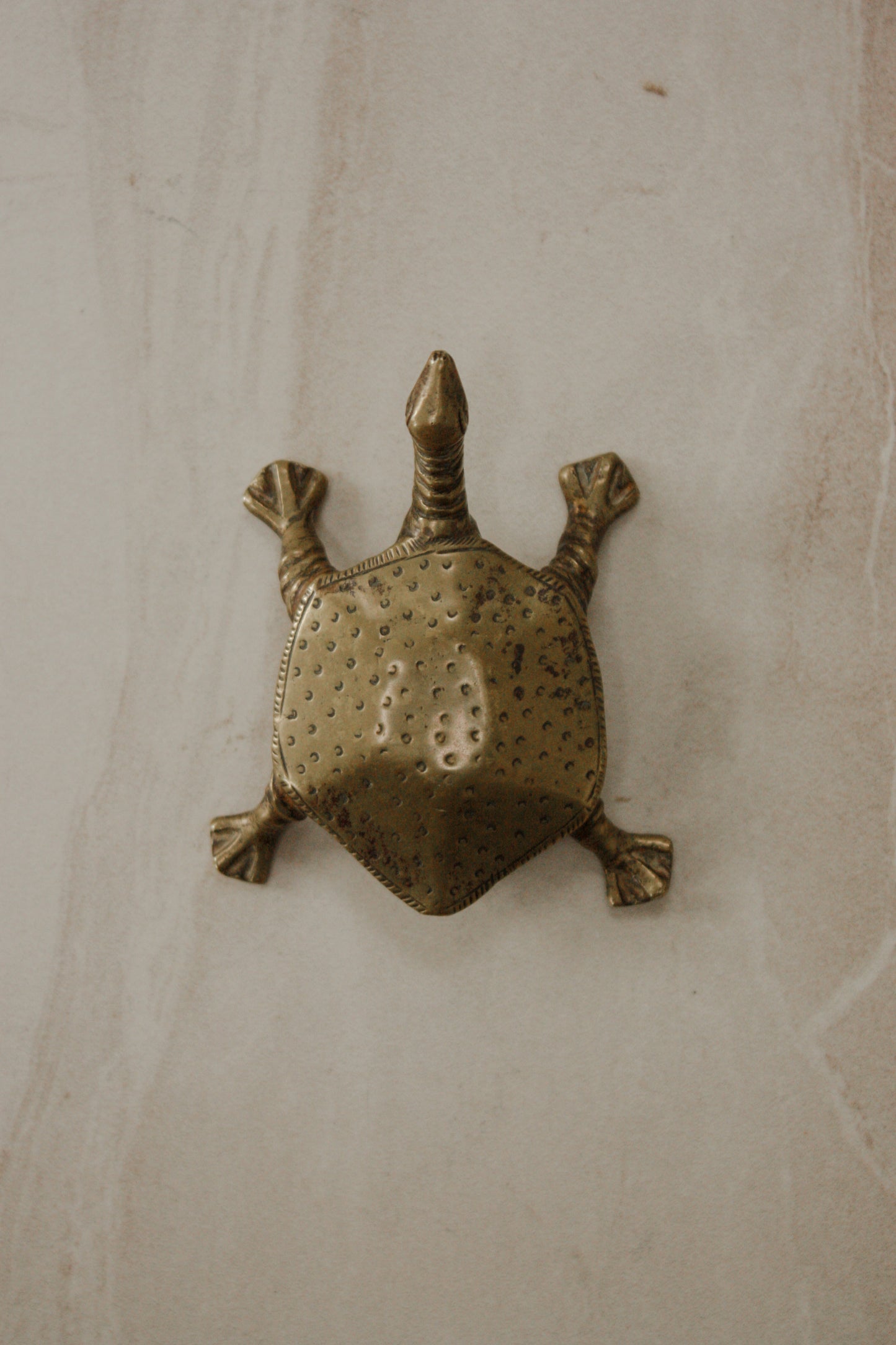 Vintage brass turtle paperweight