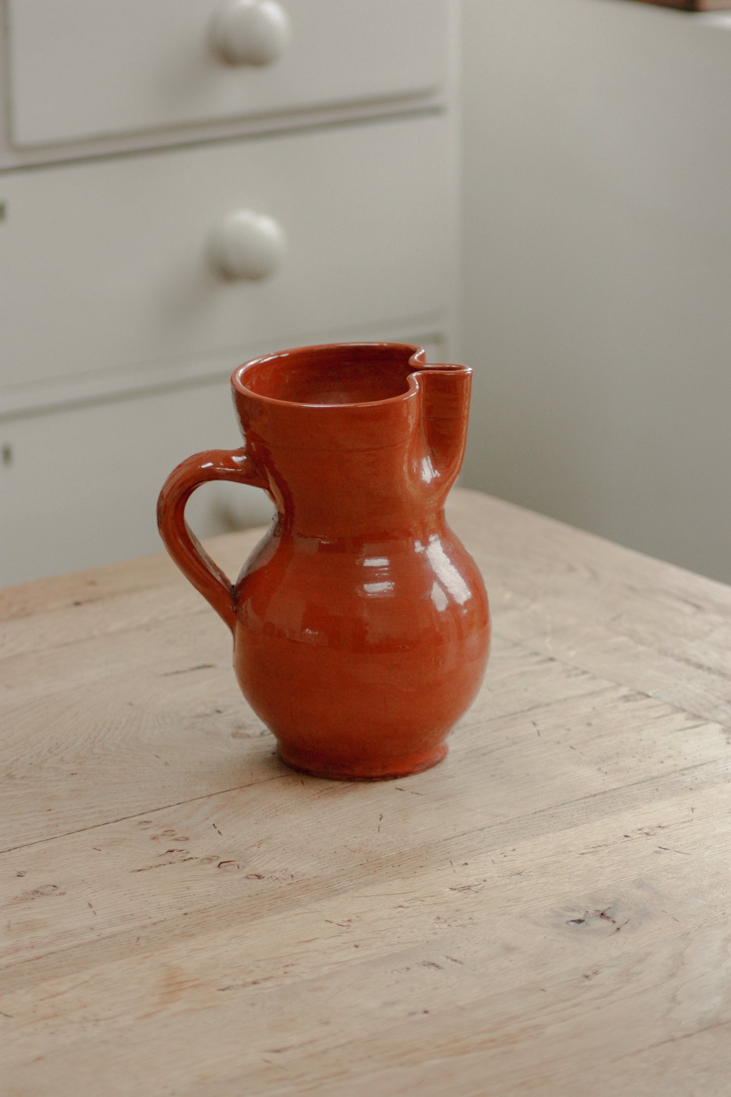 Vintage Spanish earthenware pitcher