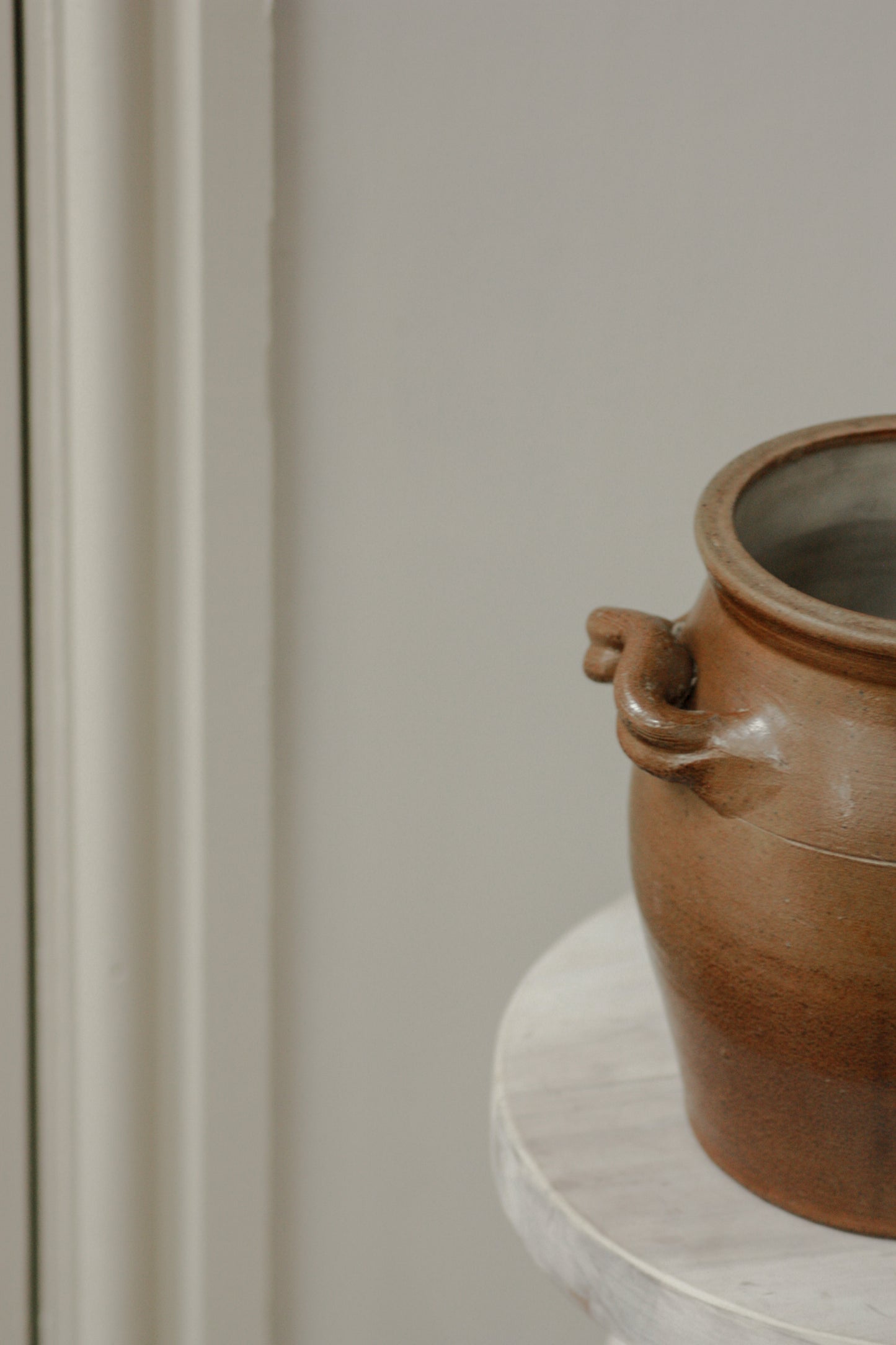 Vintage French confit pot with wavy handles