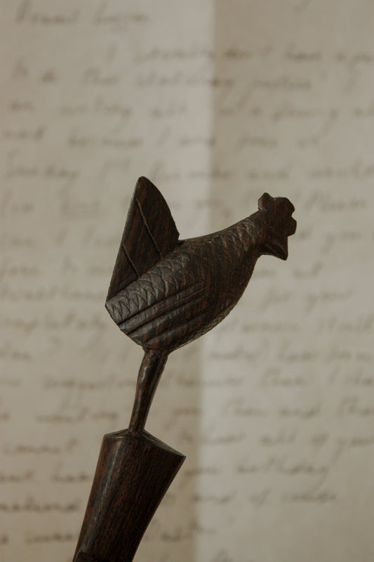 Vintage hand carved chicken letter opener