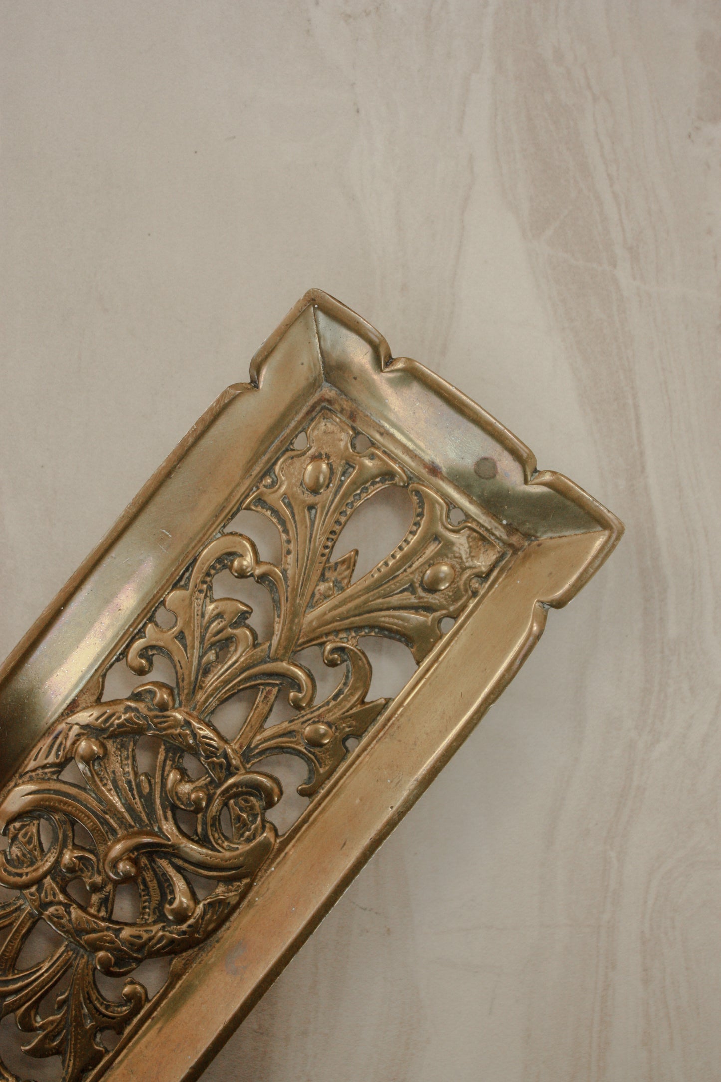 Vintage brass pen tray