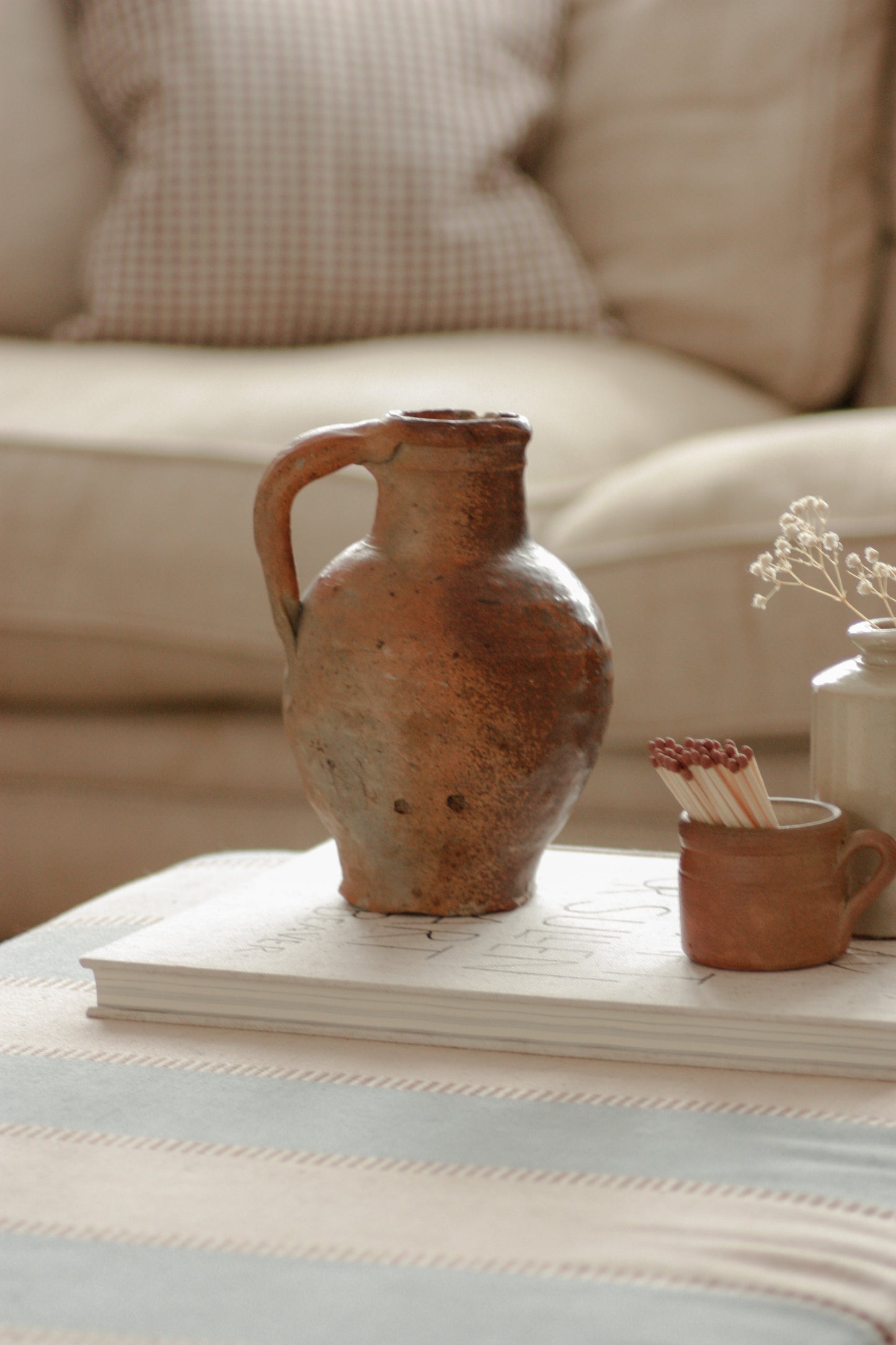 Vintage French earthenware pitcher