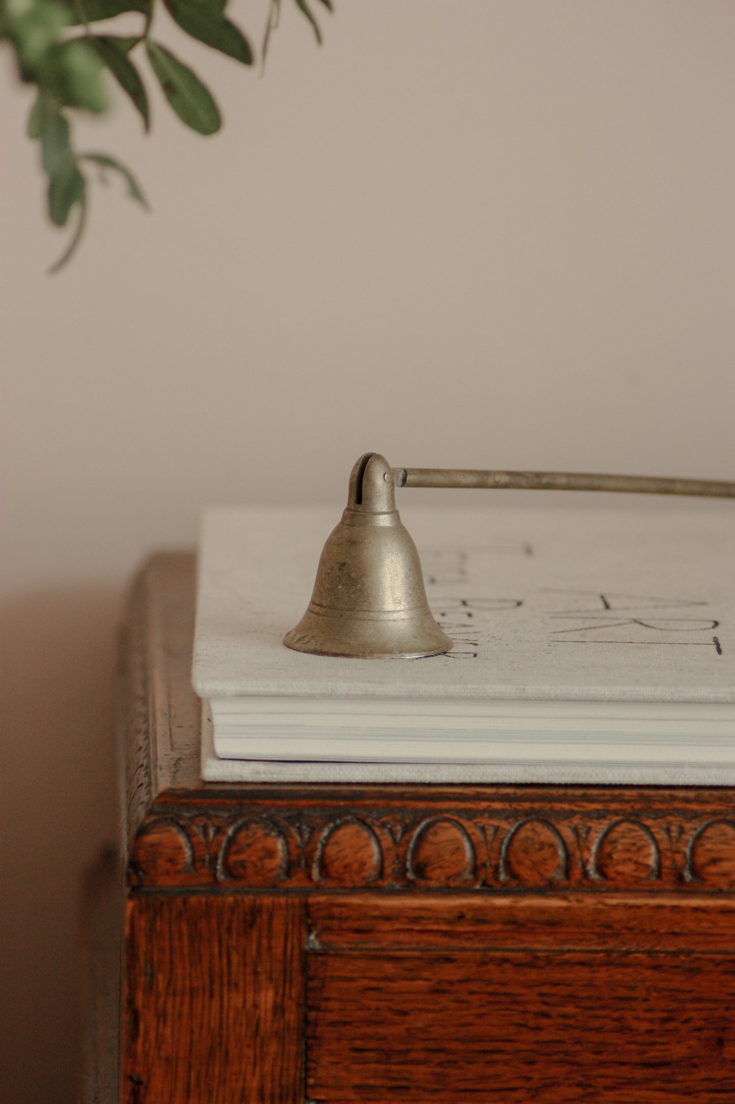 Vintage brass candle snuffer