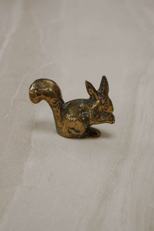 Vintage brass squirrel paperweight