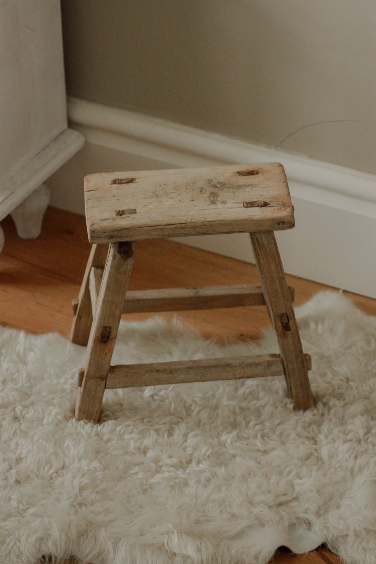 Vintage elm stool