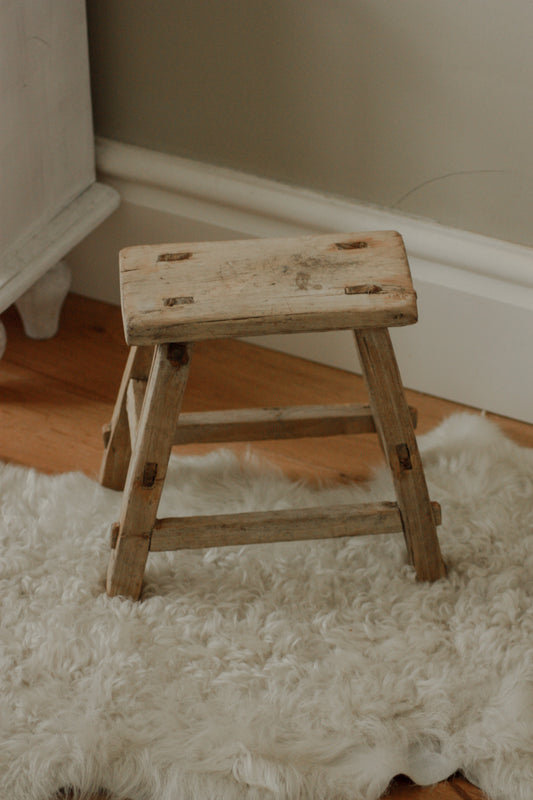 Vintage elm stool