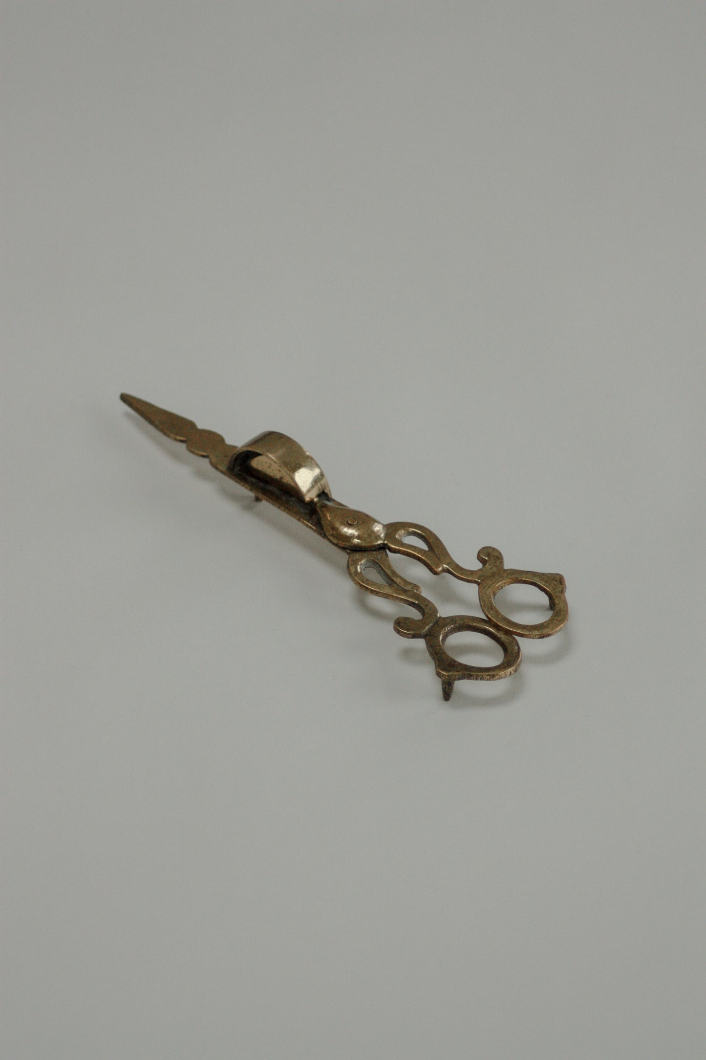 Victorian brass candle wick scissors