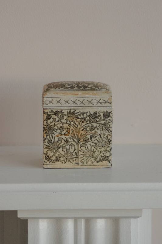 Vintage wooden card box