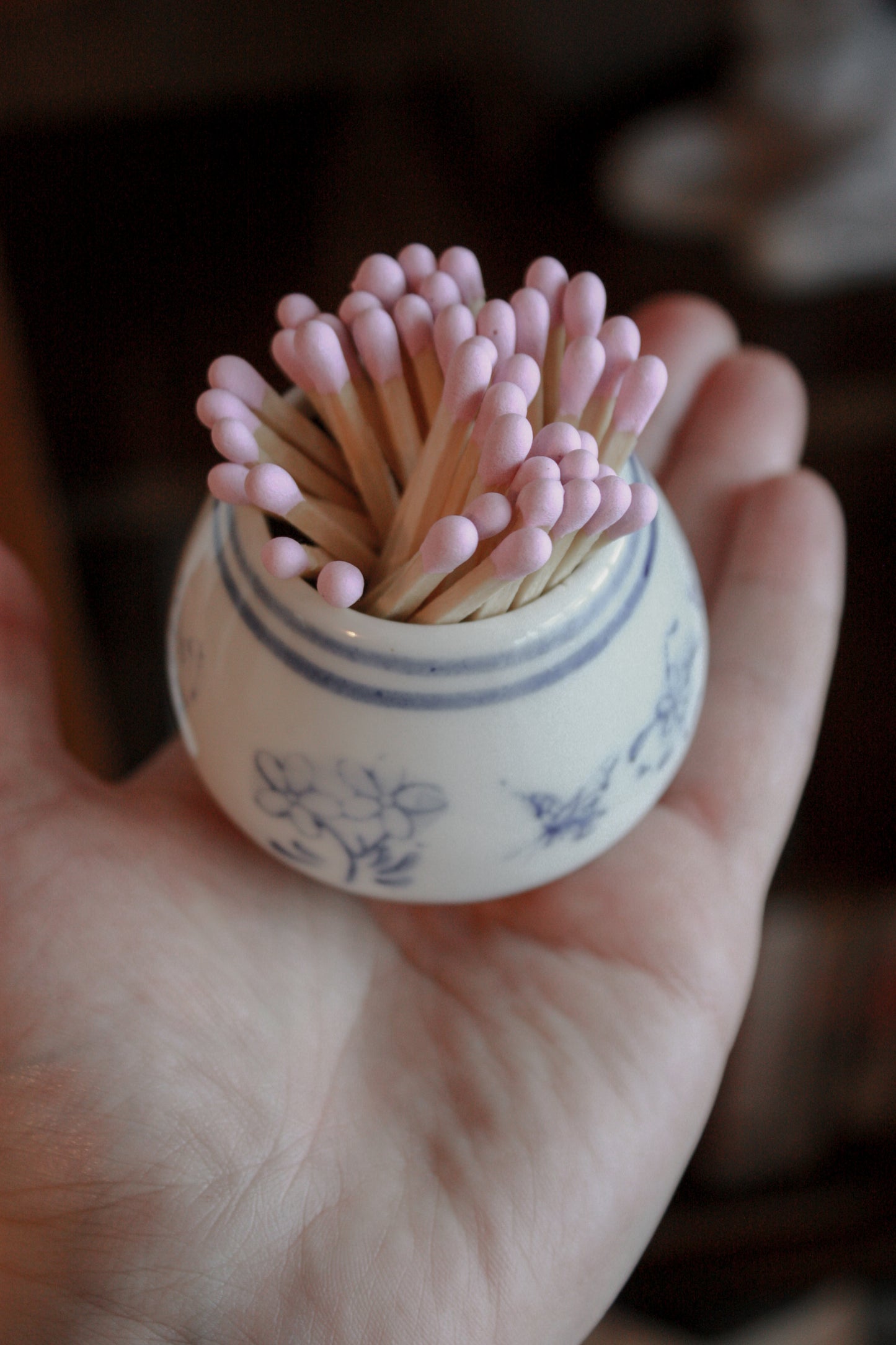 Vintage ceramic match pot