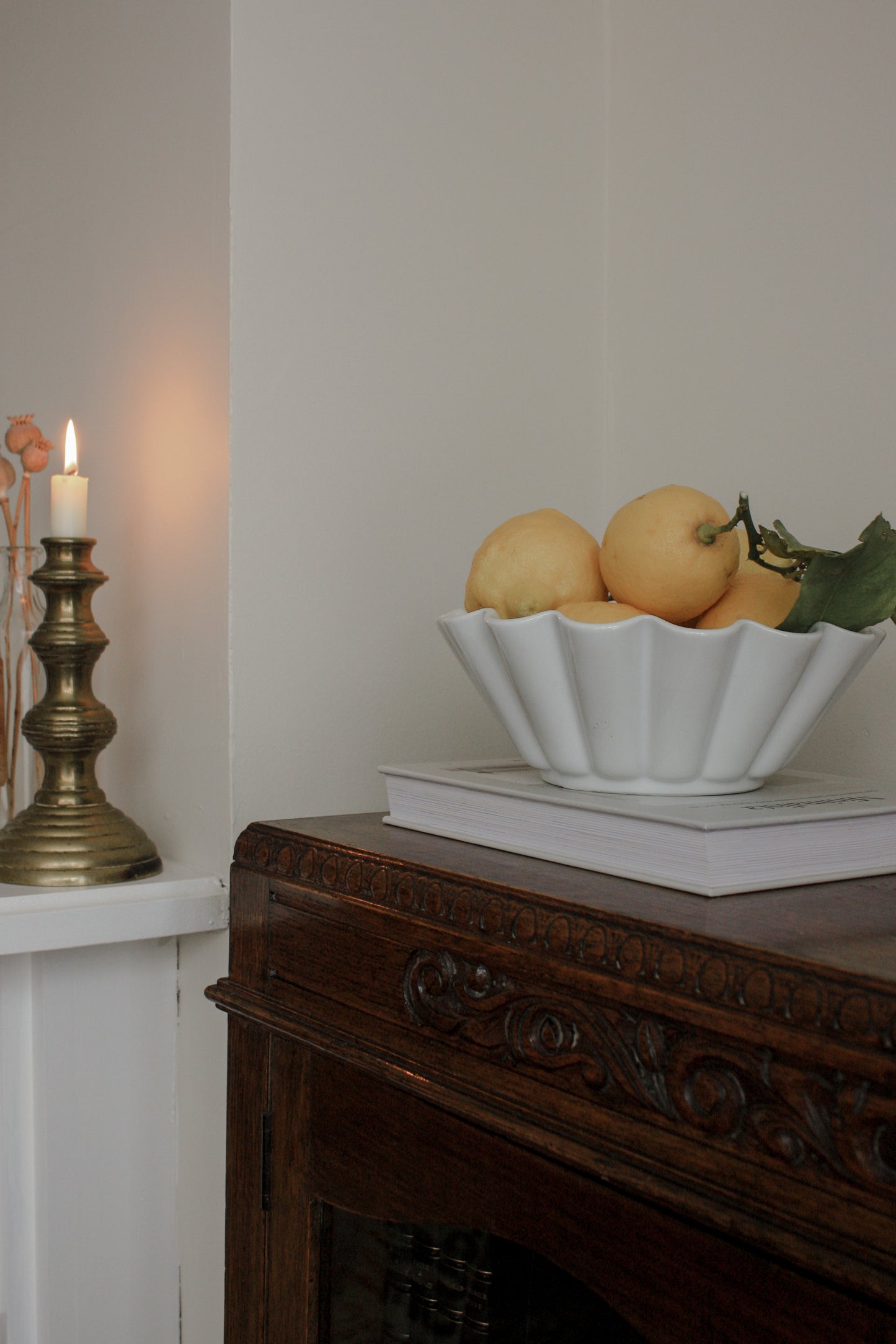 Vintage French scalloped jelly mould bowl