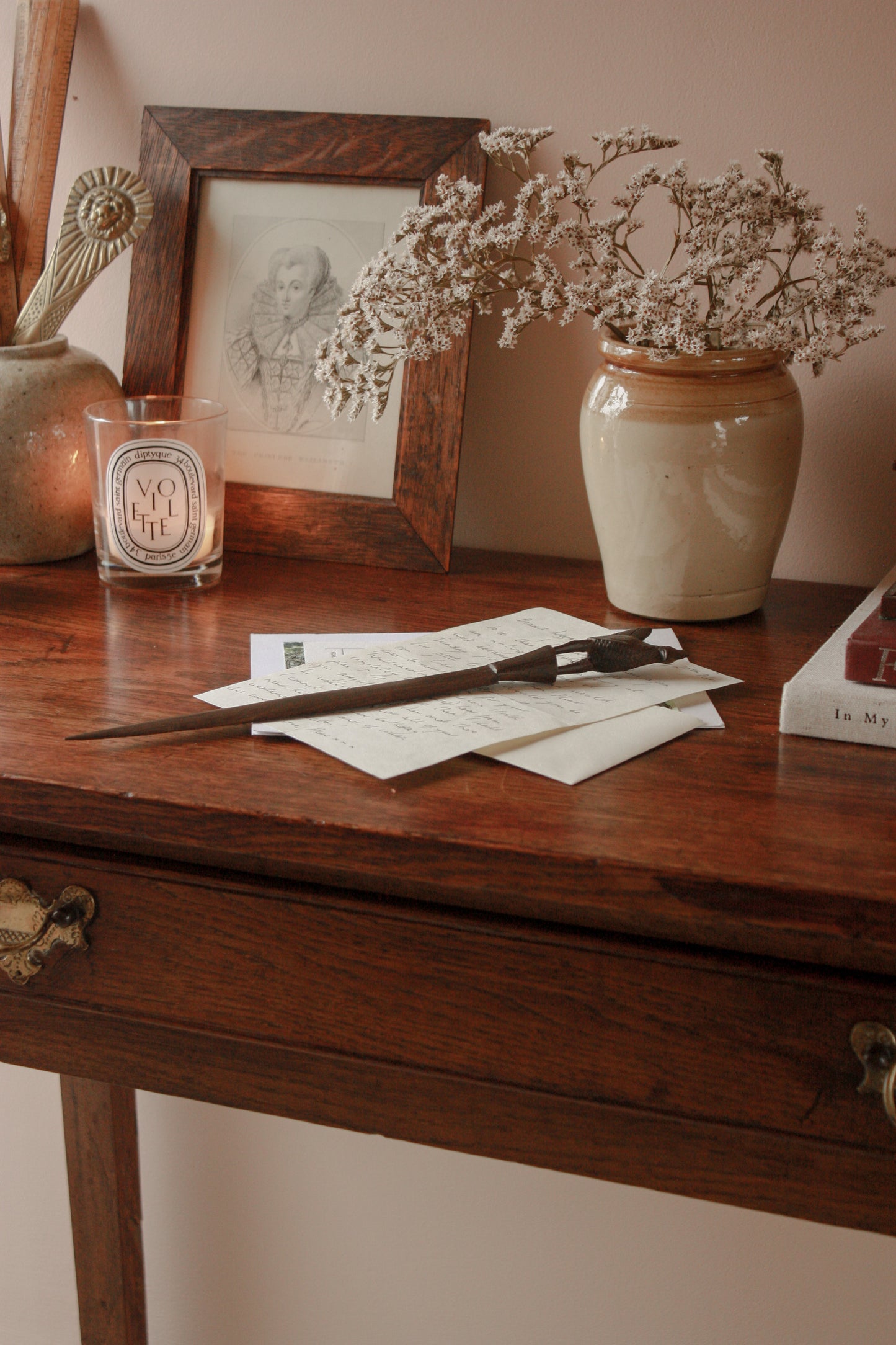 Vintage hand carved chicken letter opener