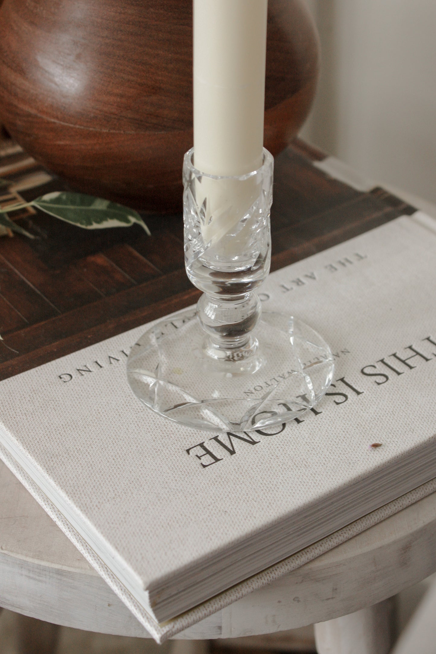 Vintage crystal candleholder