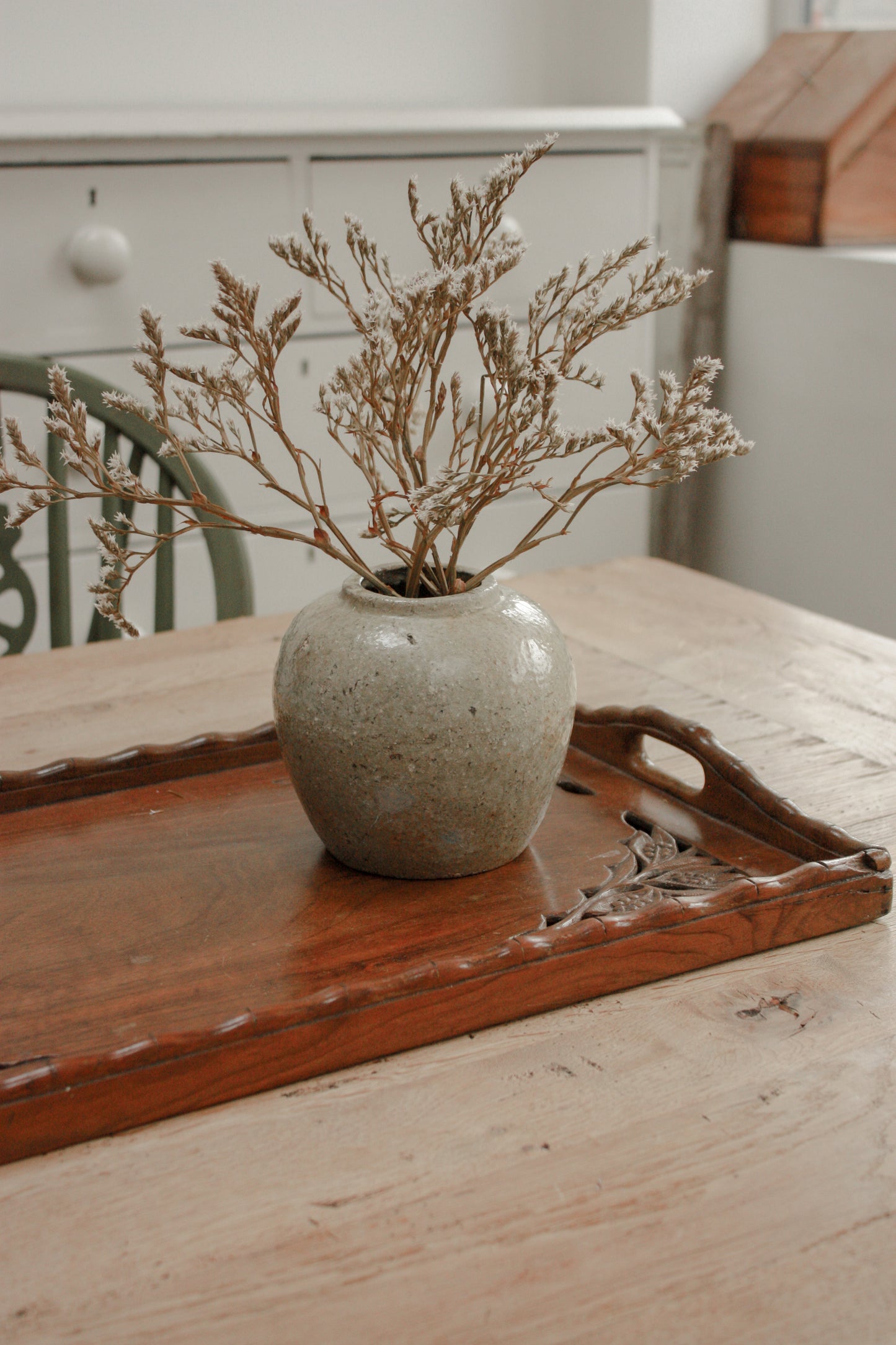 Vintage stoneware ginger jar