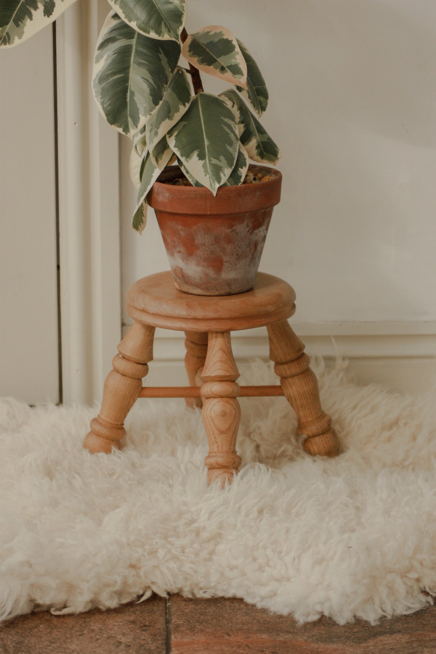 Vintage pine stool