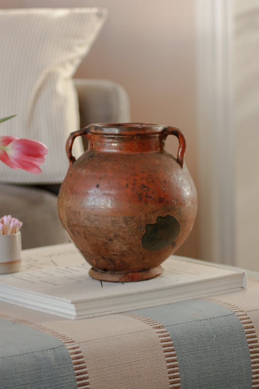 Vintage European clay pot