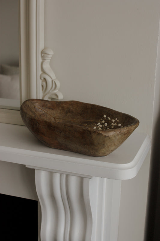 Vintage rustic wooden bowl