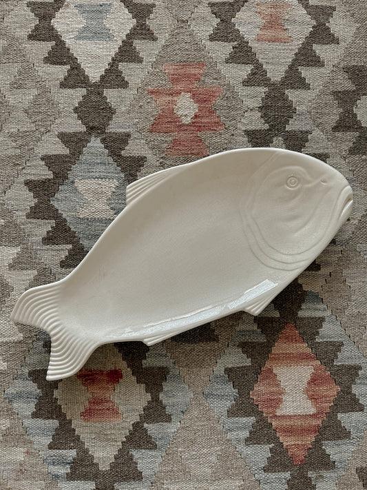 Large vintage French fish platter