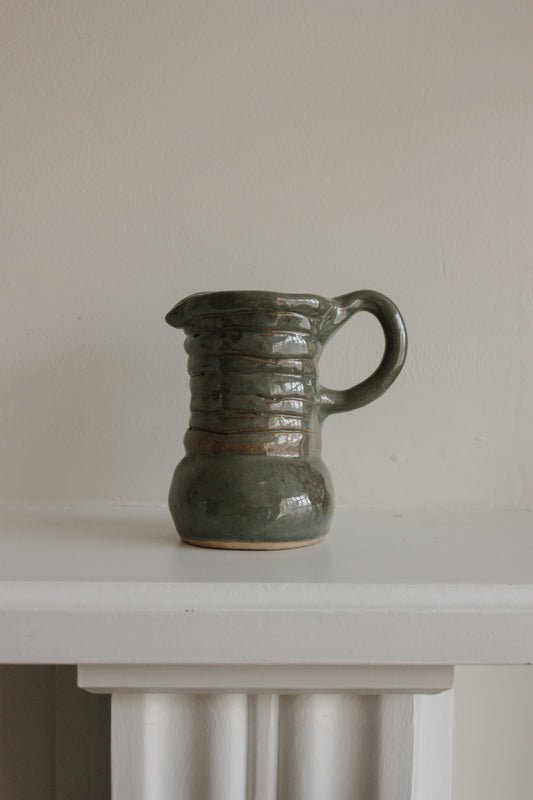 Vintage folk art studio pottery pot