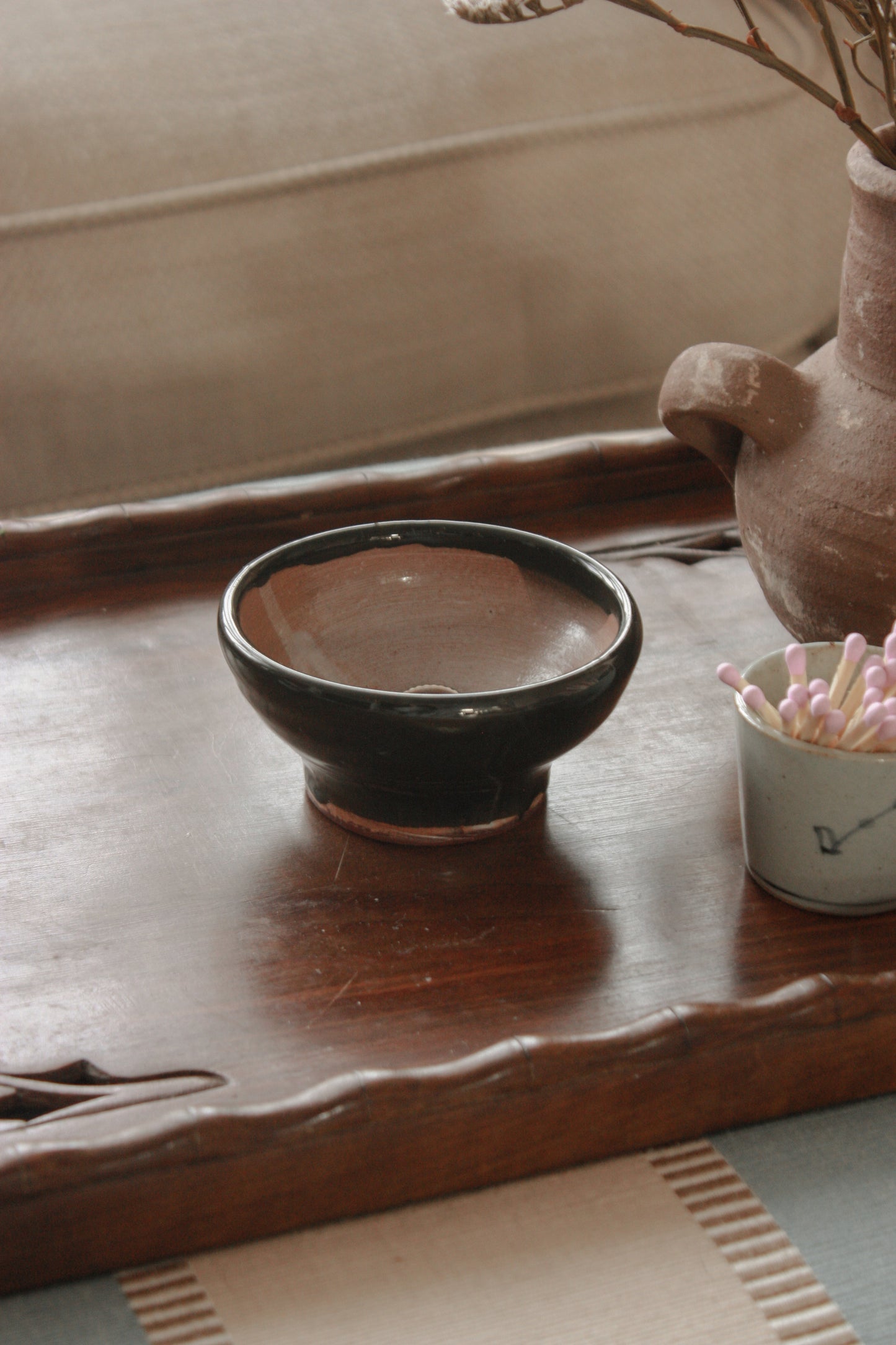 Vintage studio pottery trinket dish