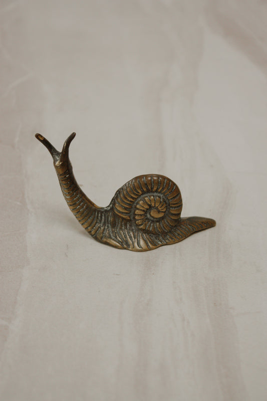 Vintage brass “snail mail” paperweight