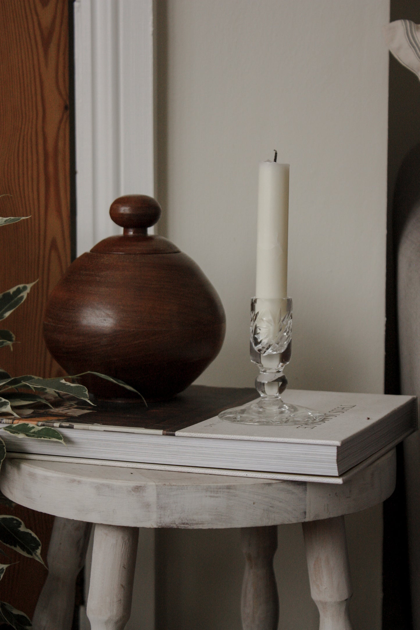 Vintage crystal candleholder