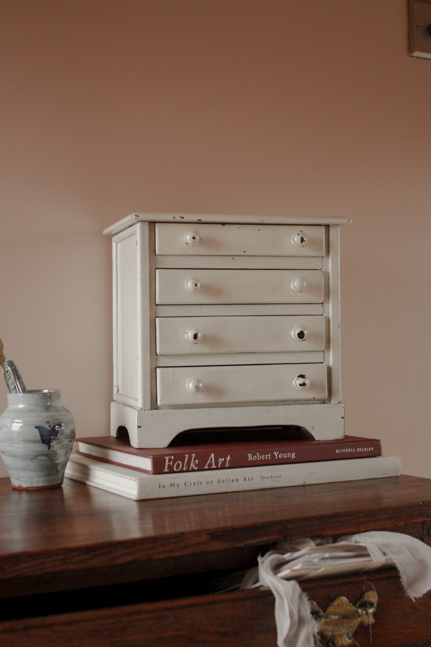 Vintage tabletop wooden drawers