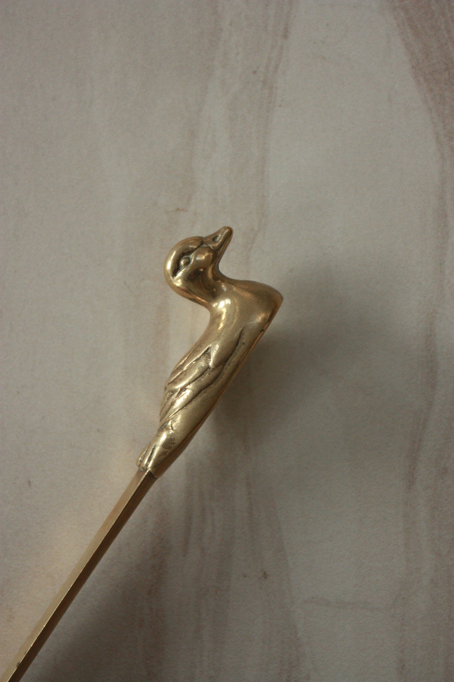 Vintage brass duck letter opener