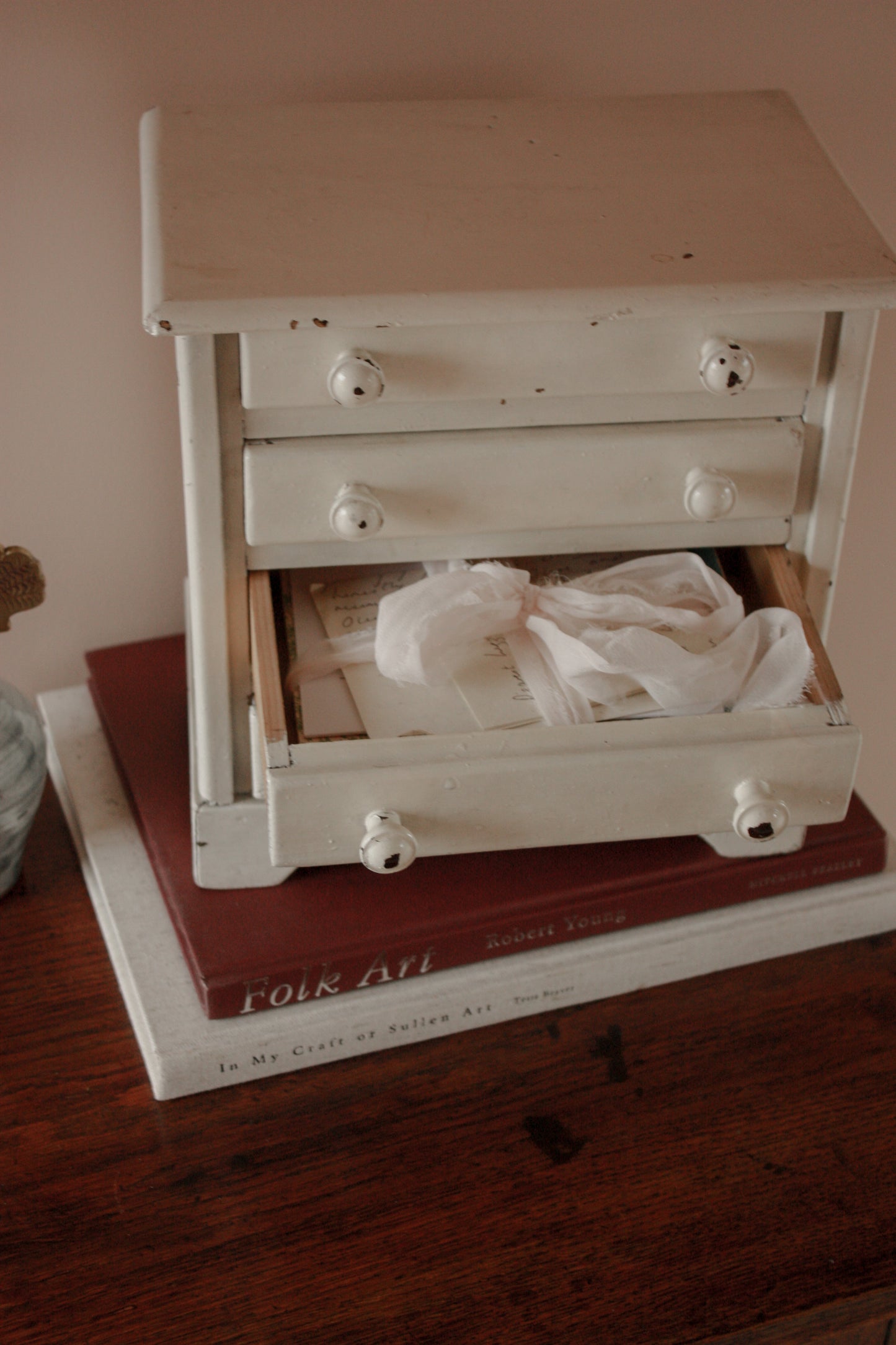 Vintage tabletop wooden drawers