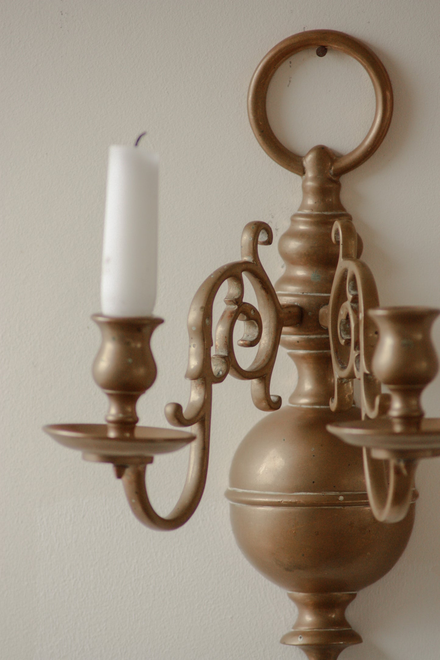 Antique 19th century double candle sconce