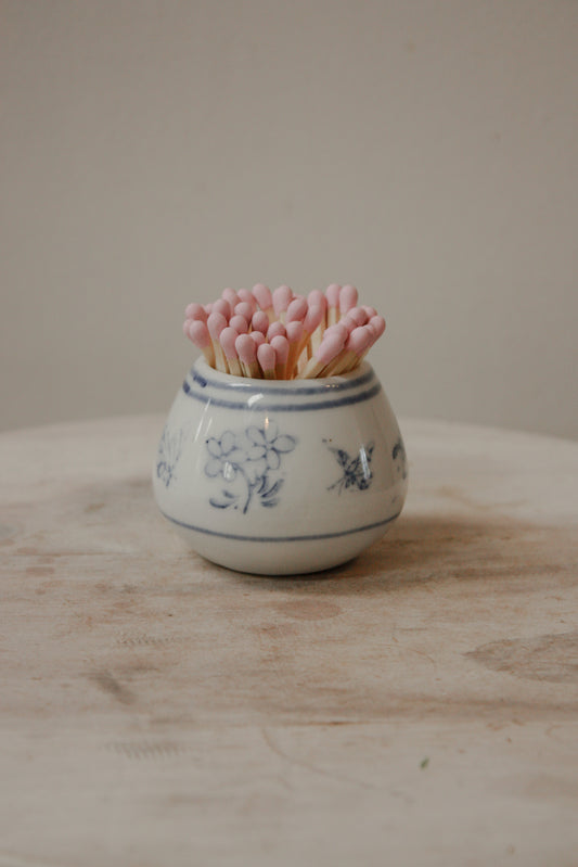 Vintage ceramic match pot