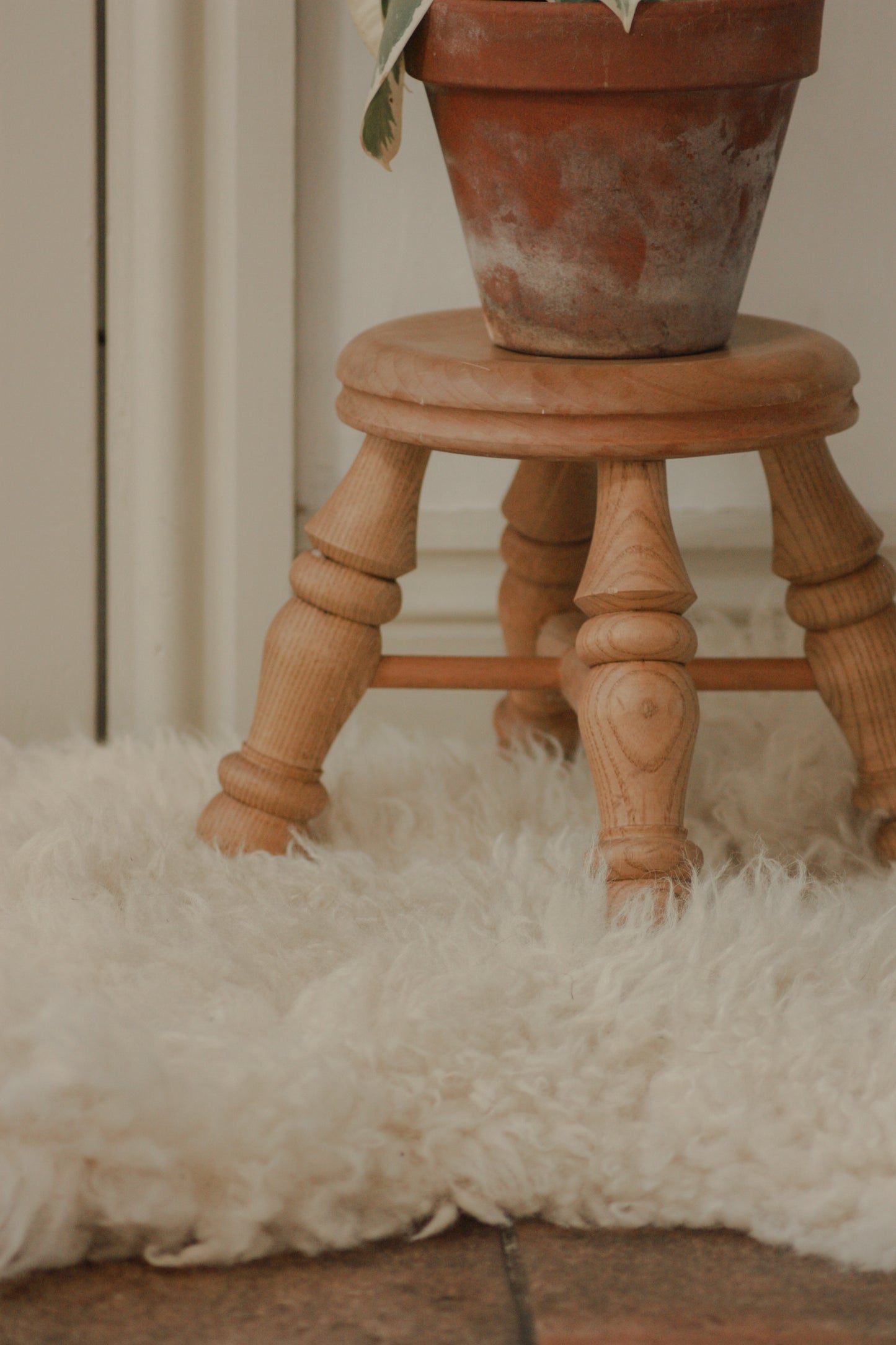 Vintage pine stool