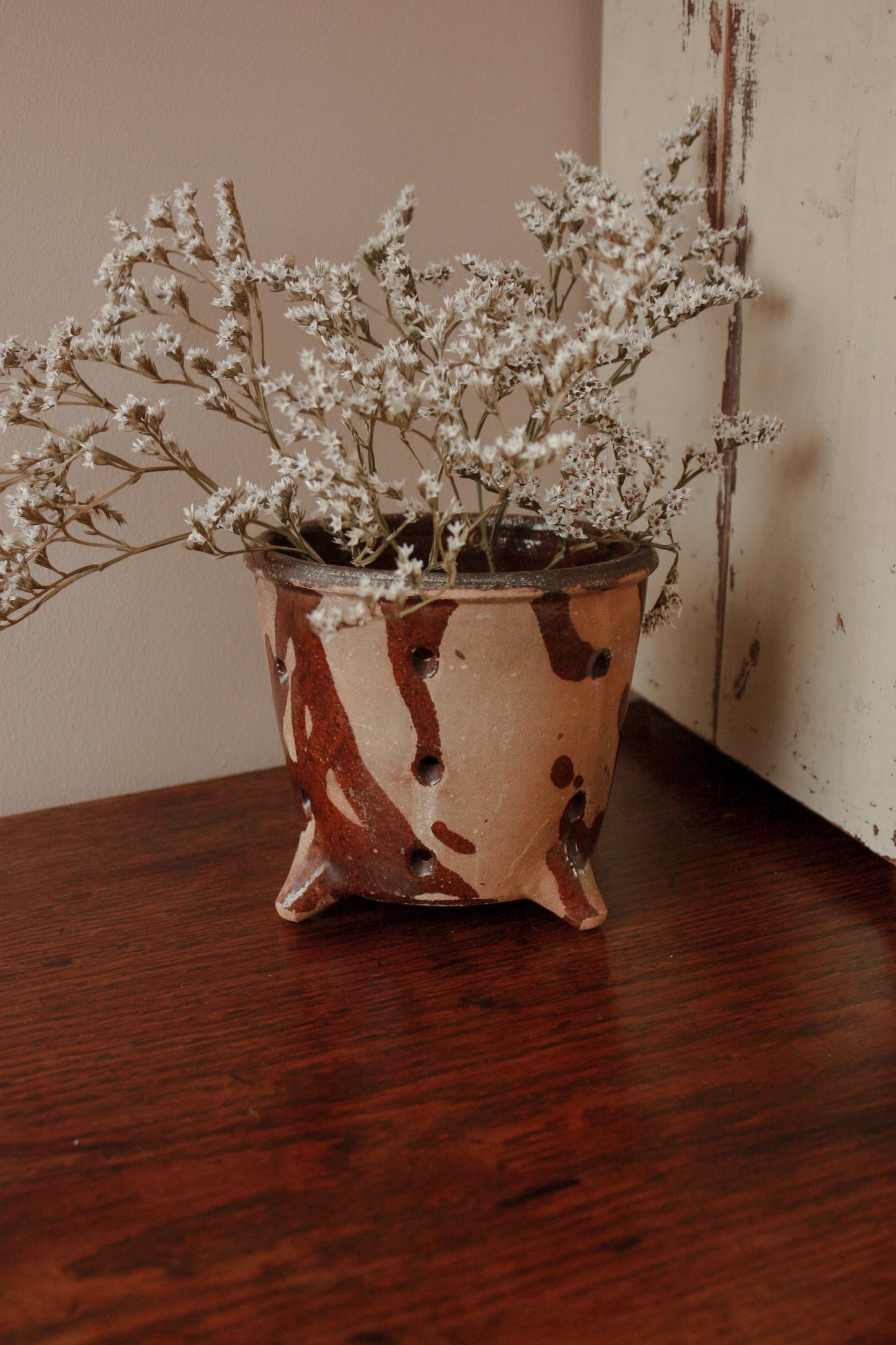 Vintage French cheese strainer