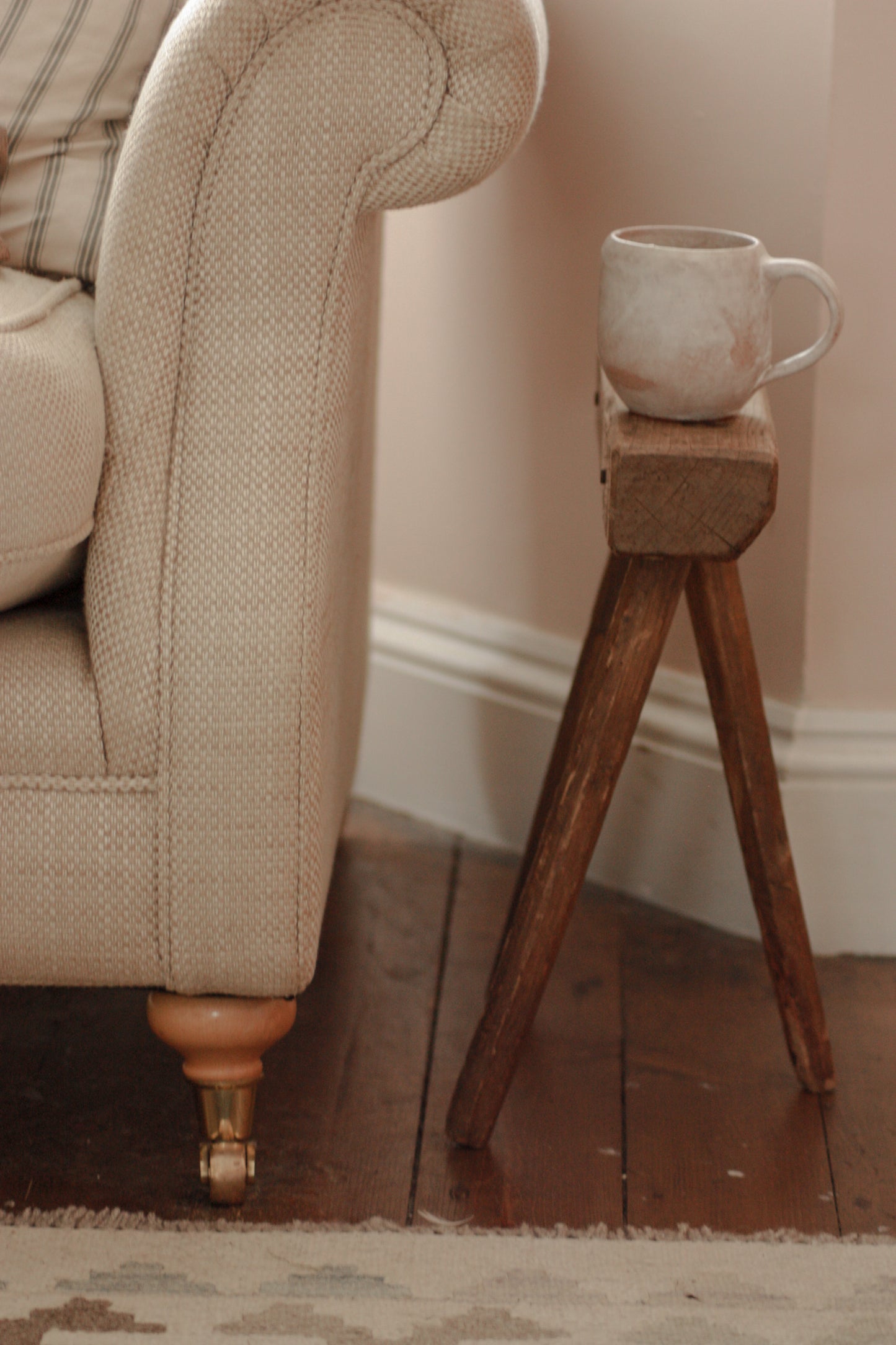 Vintage rustic milking stool