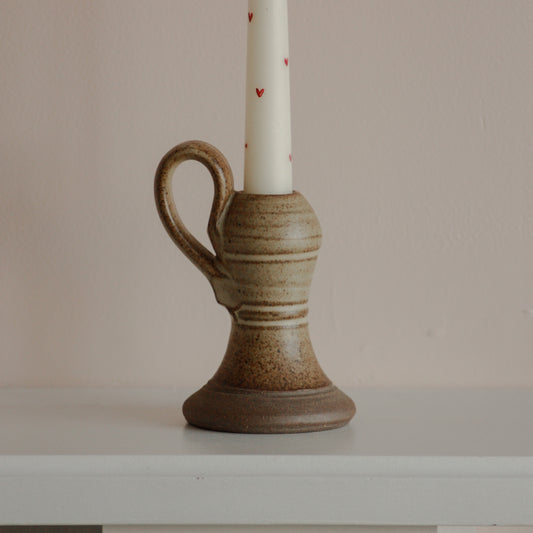 Vintage studio pottery candleholder