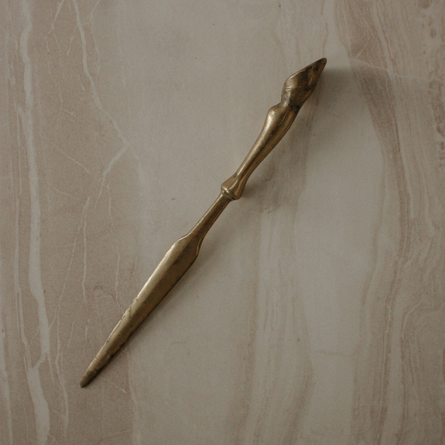 Vintage brass horse hoof letter opener