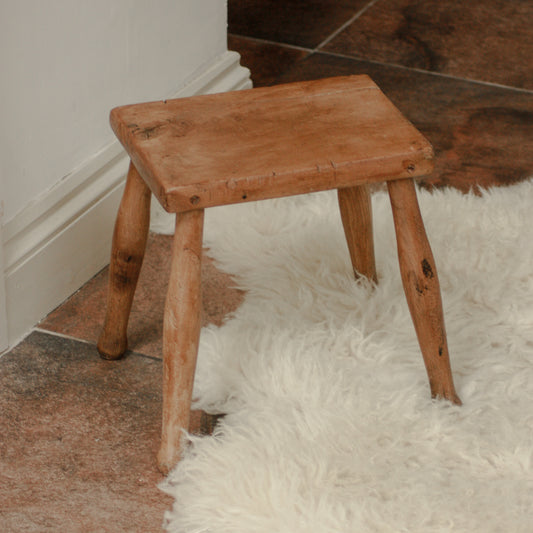 Vintage rustic wooden stool