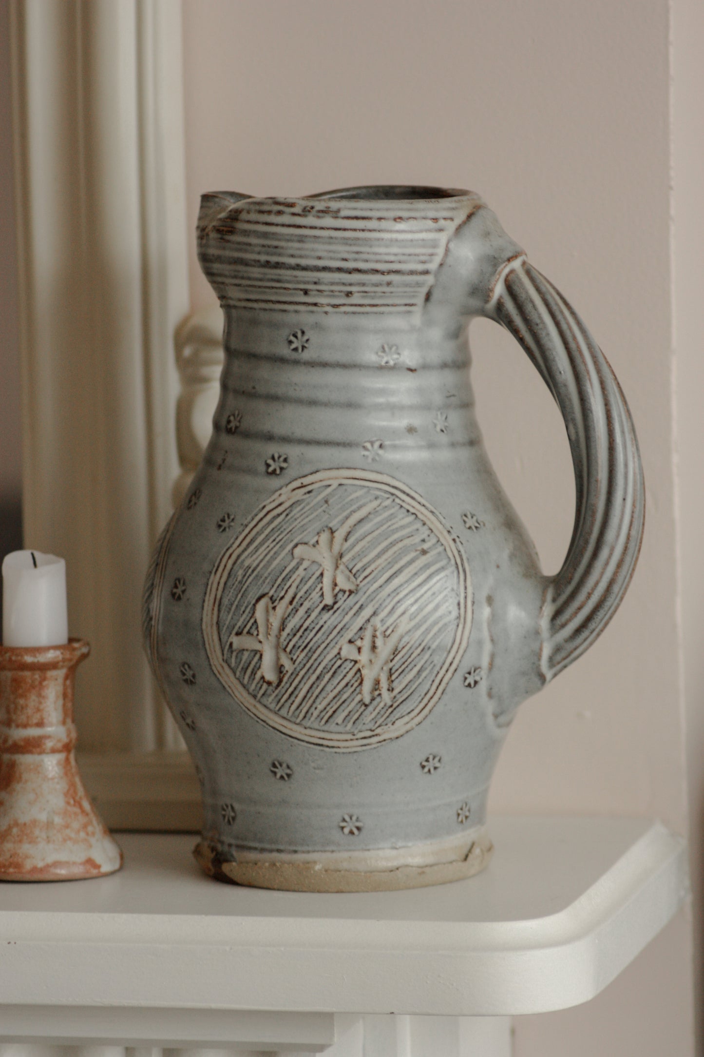 Studio pottery pitcher