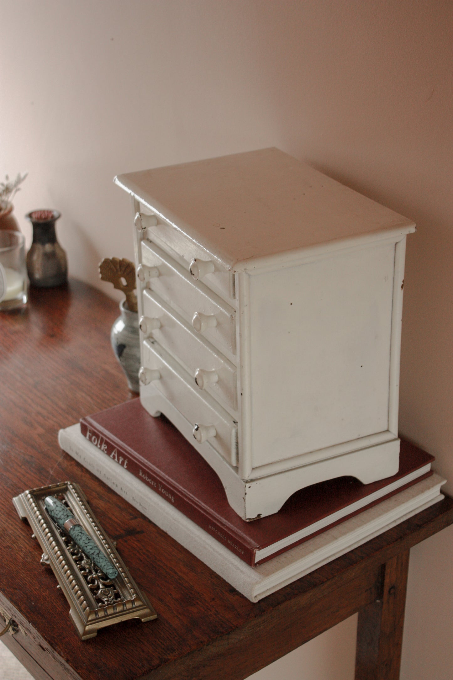 Vintage tabletop wooden drawers