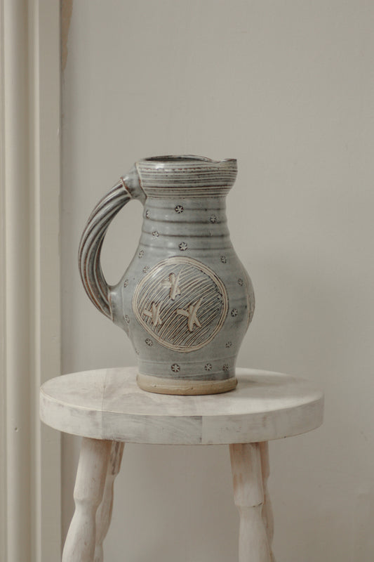 Studio pottery pitcher