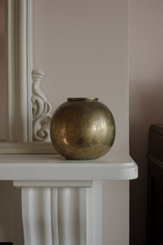 Vintage brass pot