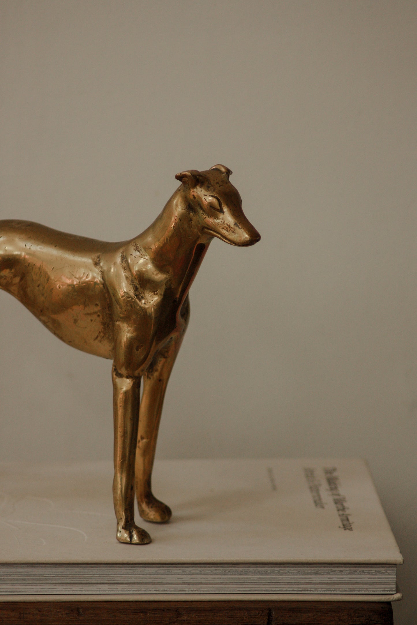 Vintage mid century solid brass lurcher