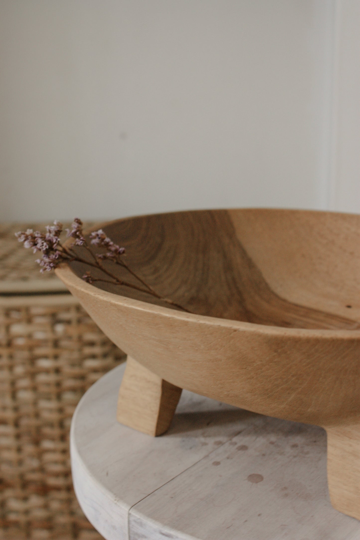 Vintage Swaziland wooden footed bowl