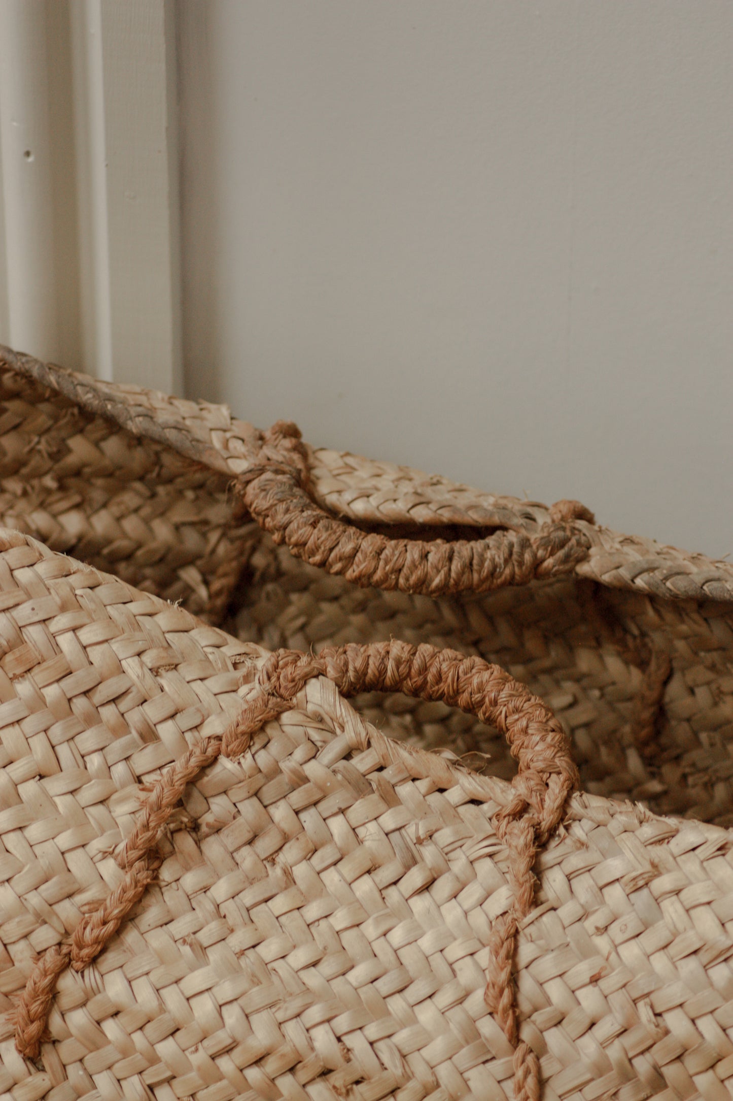 Vintage Spanish woven basket