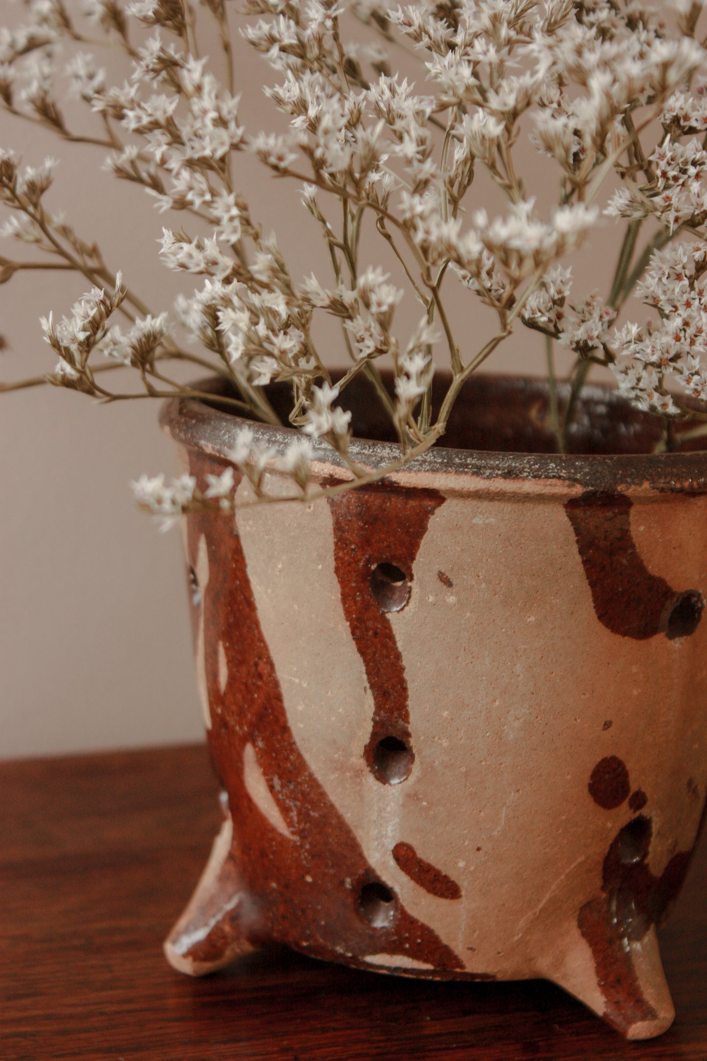 Vintage French cheese strainer