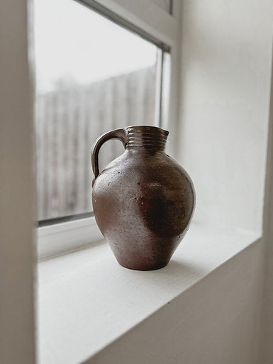 Vintage brown stoneware jug