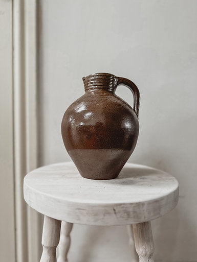 Vintage brown stoneware jug