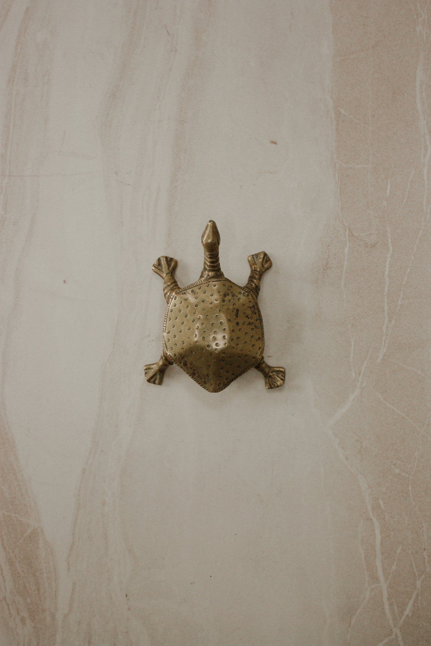 Vintage brass turtle paperweight