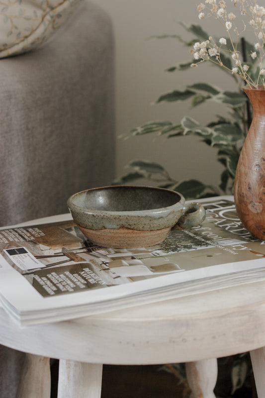 Vintage studio pottery trinket dish