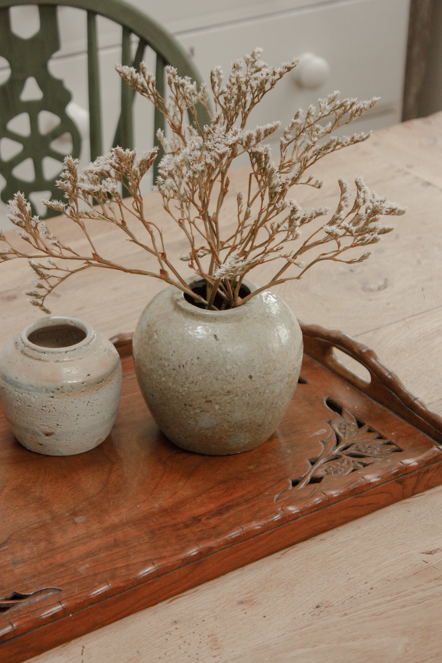 Vintage stoneware ginger jar