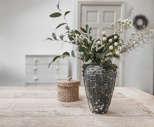 Vintage 1920s cast iron urn